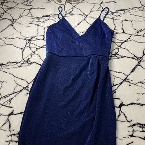 Blue, glittery slim dress 💙